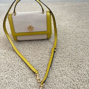 Tory Burch Yellow and Cream Crossbody Bag